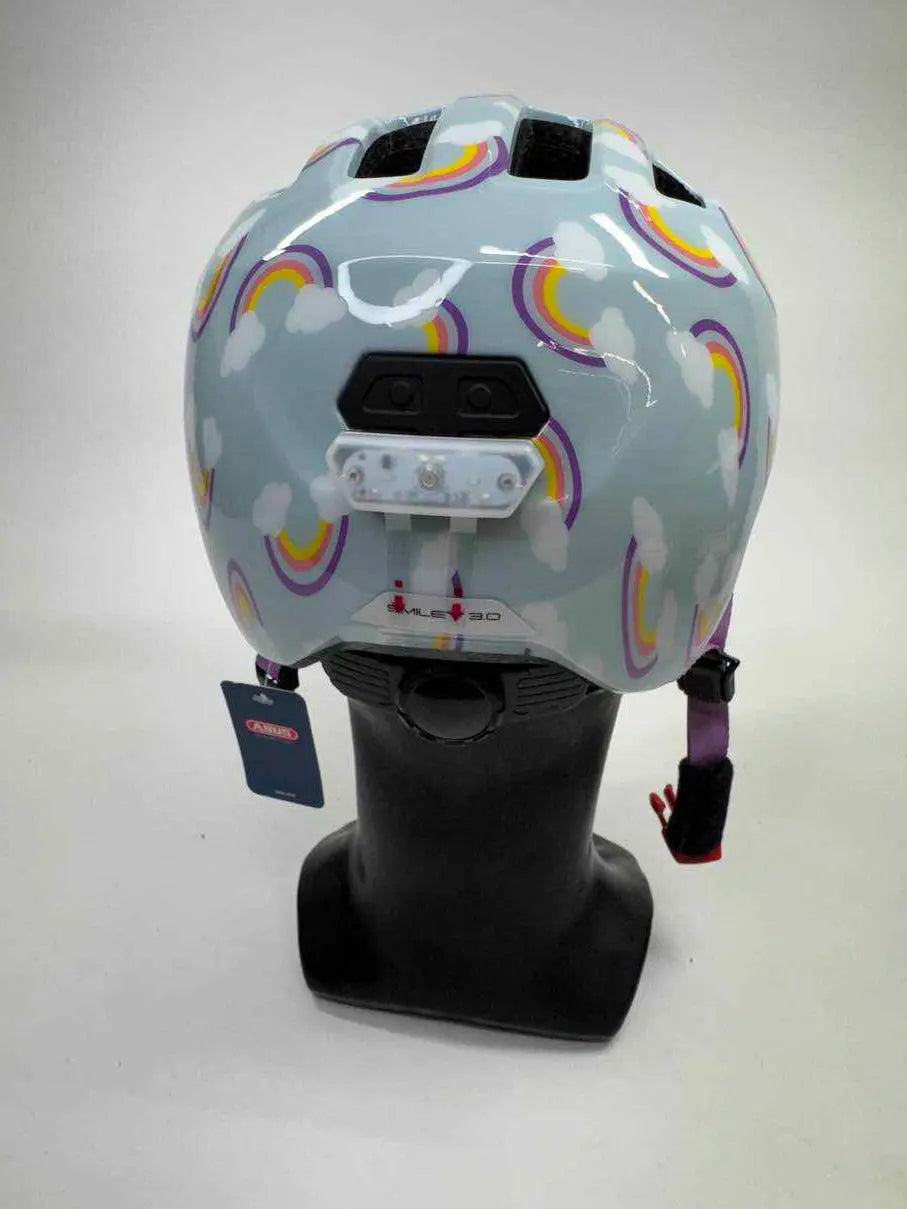 ABUS Kinderhelm Smiley 3.0 LED Fahrradhelm - Größe 45-50cm #9817 