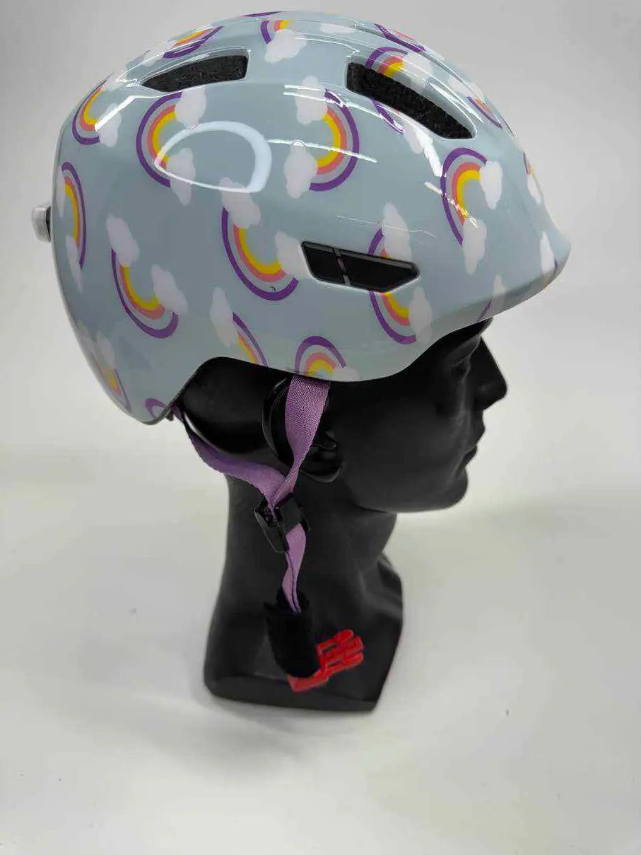 ABUS Kinderhelm Smiley 3.0 LED Fahrradhelm - Größe 45-50cm #9817 