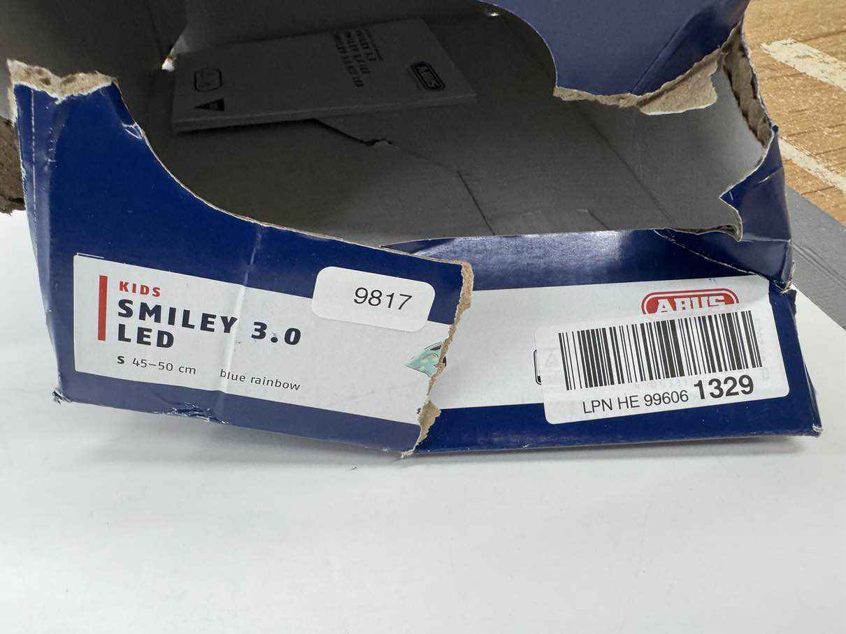 ABUS Kinderhelm Smiley 3.0 LED Fahrradhelm - Größe 45-50cm #9817 