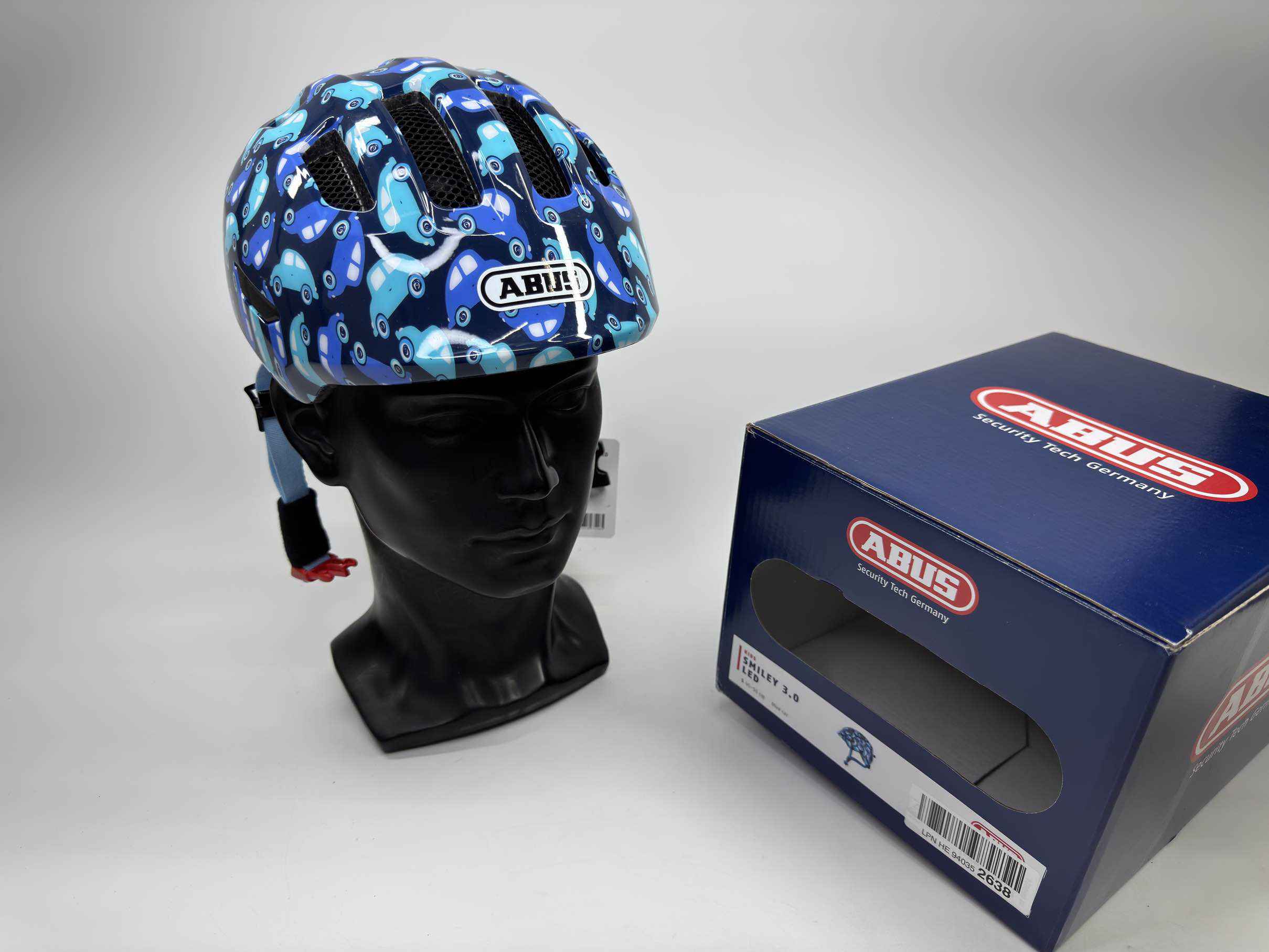 ABUS Smiley 3.0 LED Fahrradhelm - Größe 45-50cm #7561 - Black Forest Deals