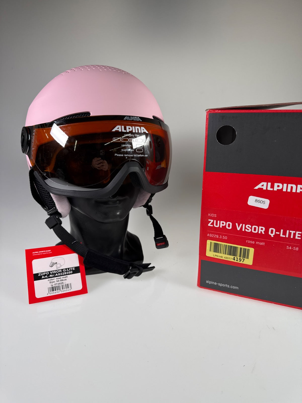 ALPINA ZUPO Visor Q-Lite Skihelm - Größe 54-58cm #8605 