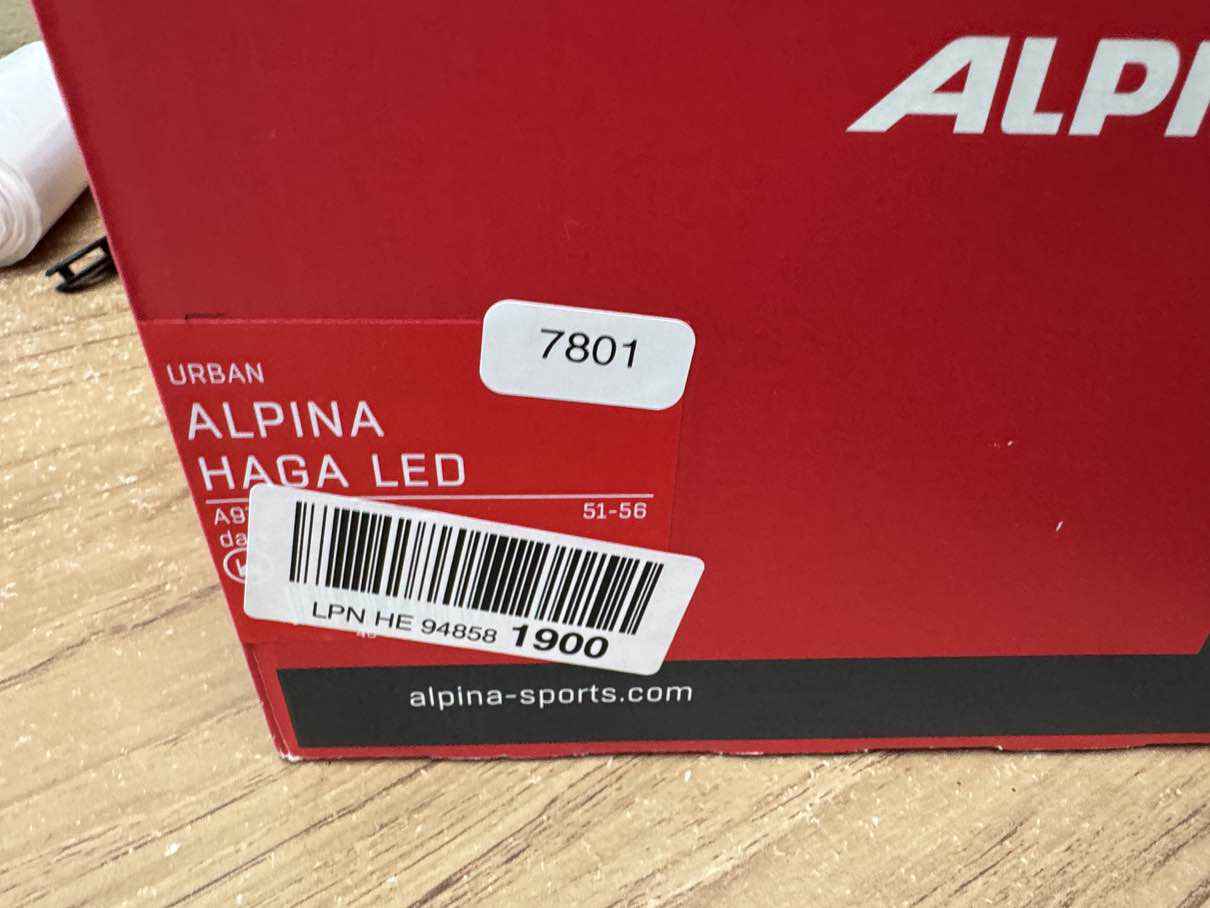 Alpina Haga LED Fahrradhelm - Größe 51-56cm #7801 - Black Forest Deals