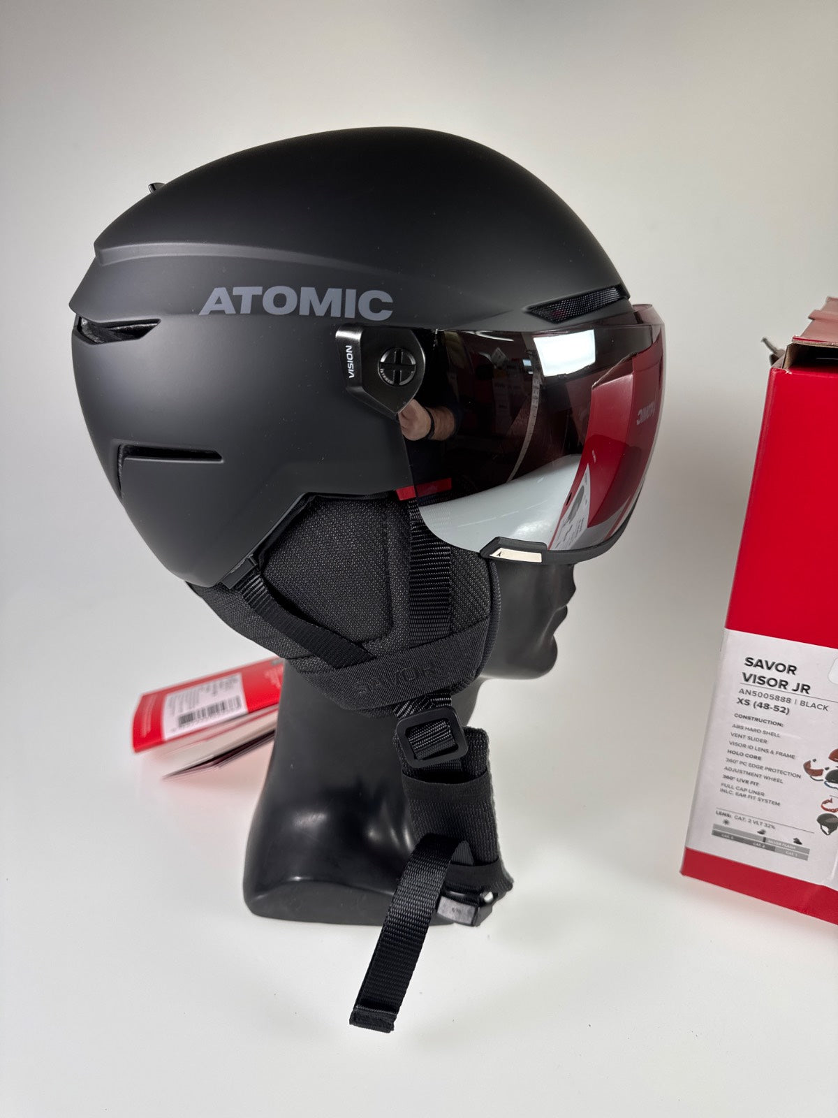 Atomic Savor Visor JR Skihelm - Größe 48-52cm #8851 