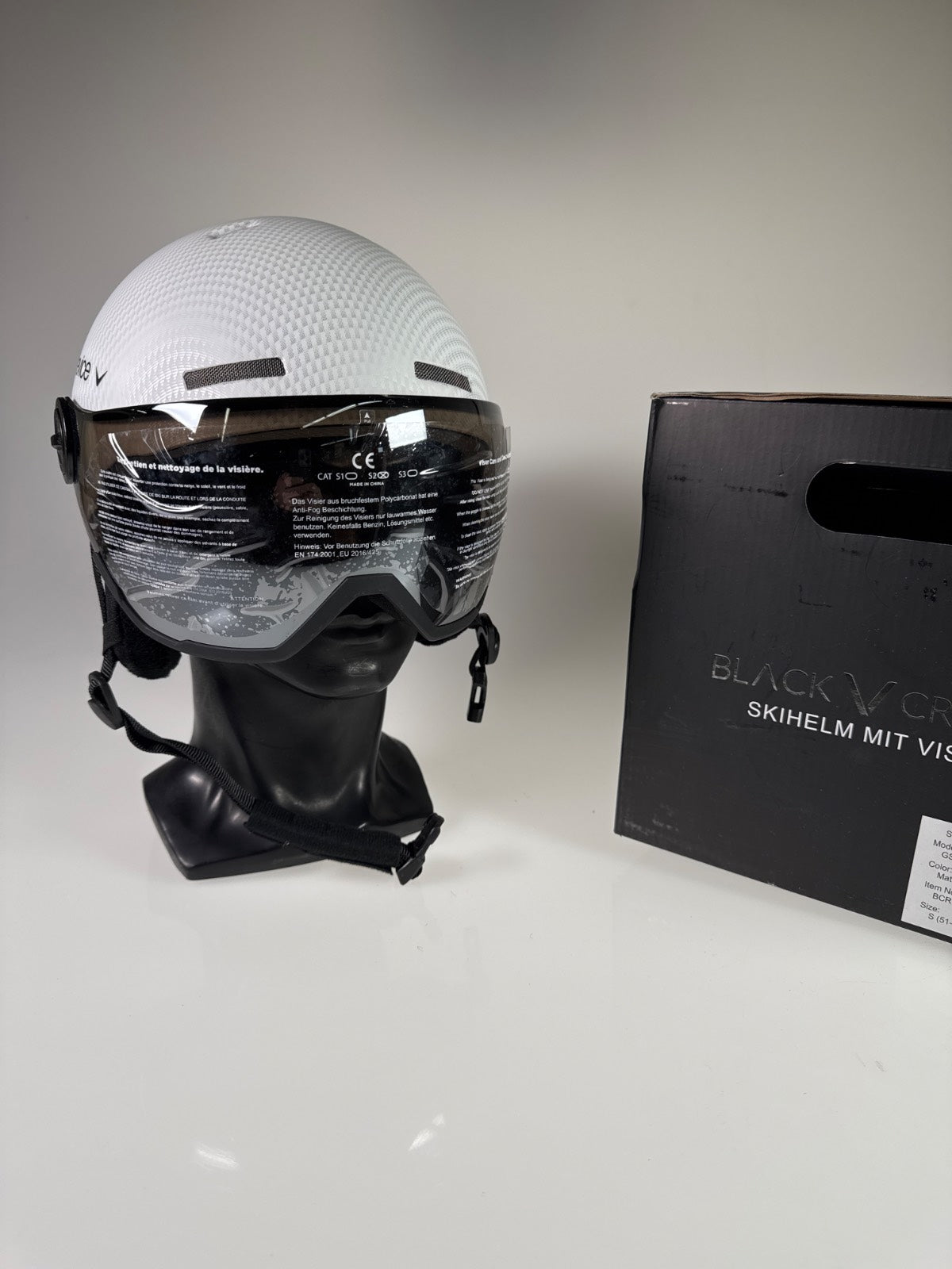 Black Crevice Gstaad Skihelm - Größe 51-54cm #8880 