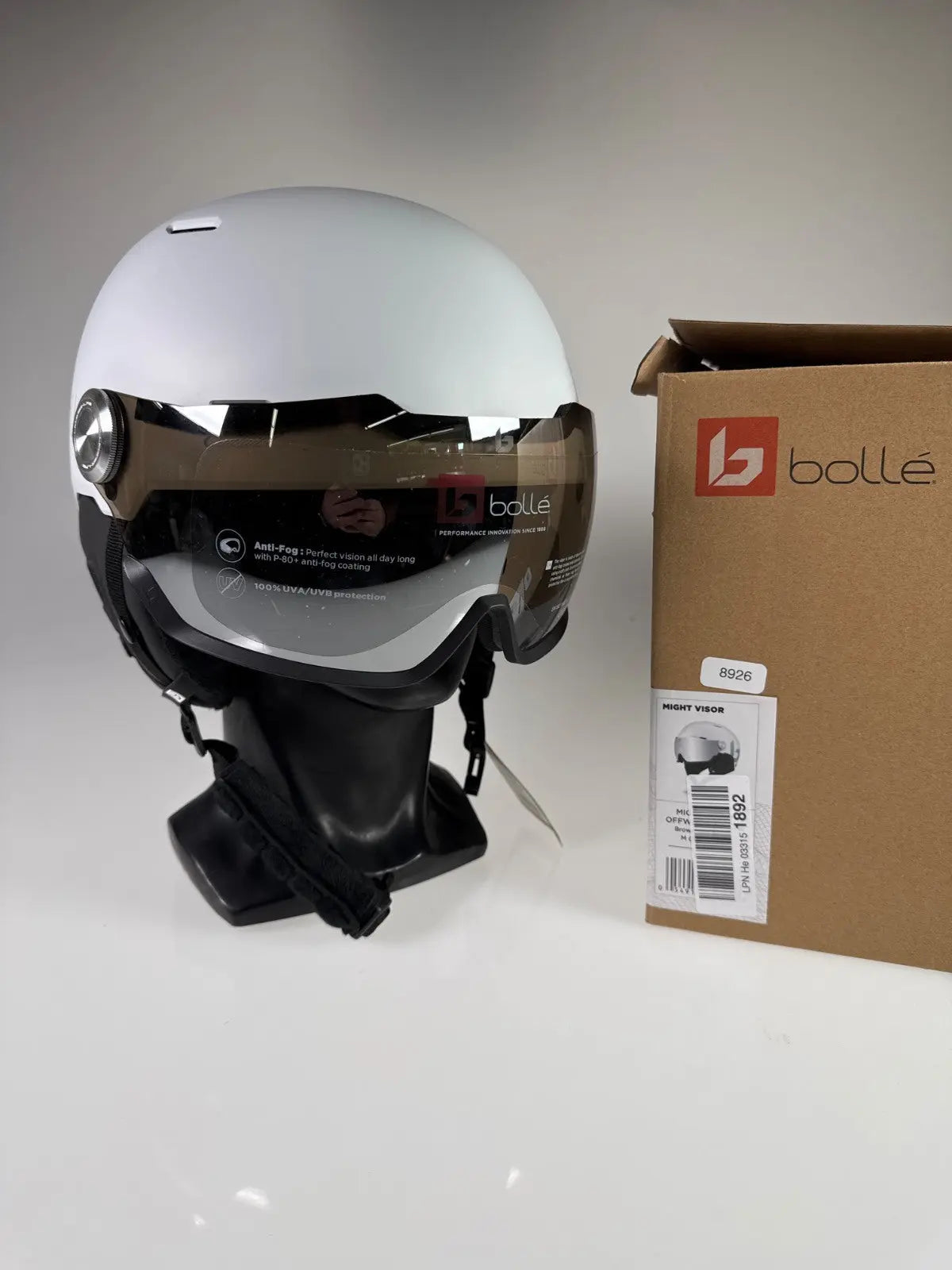 Bollé Might Visor Skihelm mit Visier weiß 55-59 cm #8926 