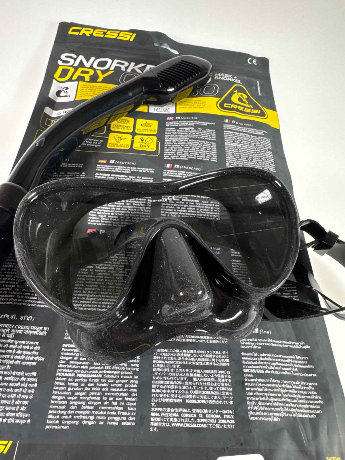 CRESSI Ranger & Dry Schnorchelset Maske + Schnorchel #8905 