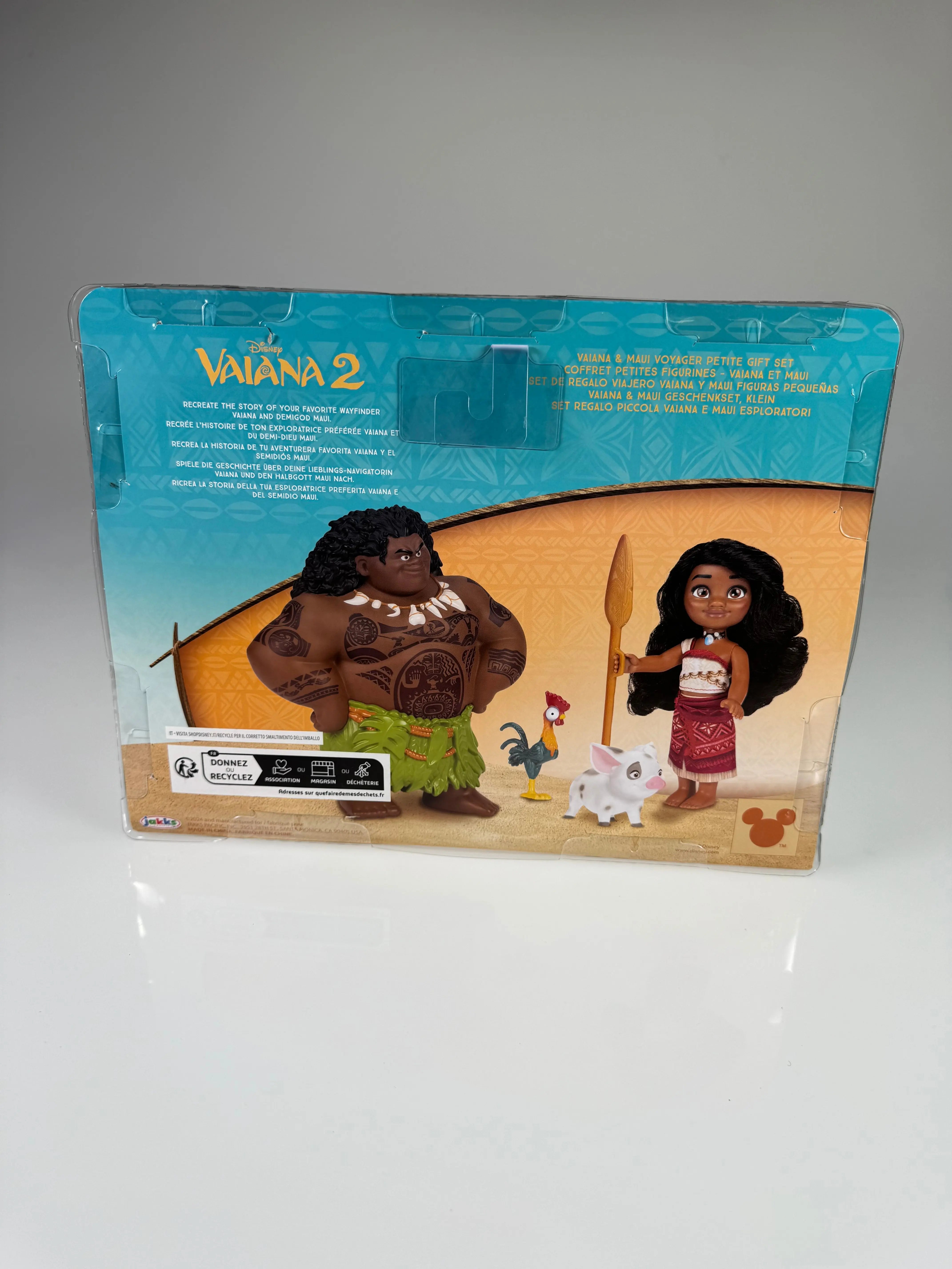 Disney Vaiana 2 Vaiana & Maui Geschenkset mit Pua & Heihei 15cm