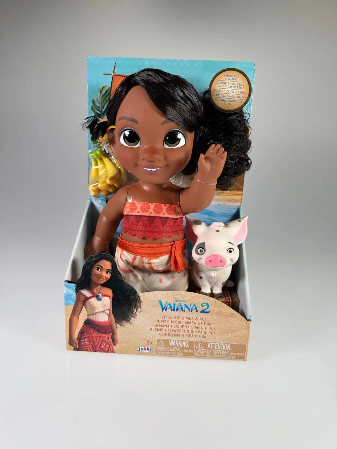 Disney Vaiana 2 Kleine Schwester Simea Puppe mit Pua Figur – Jakks Pacific Spielset 27cm