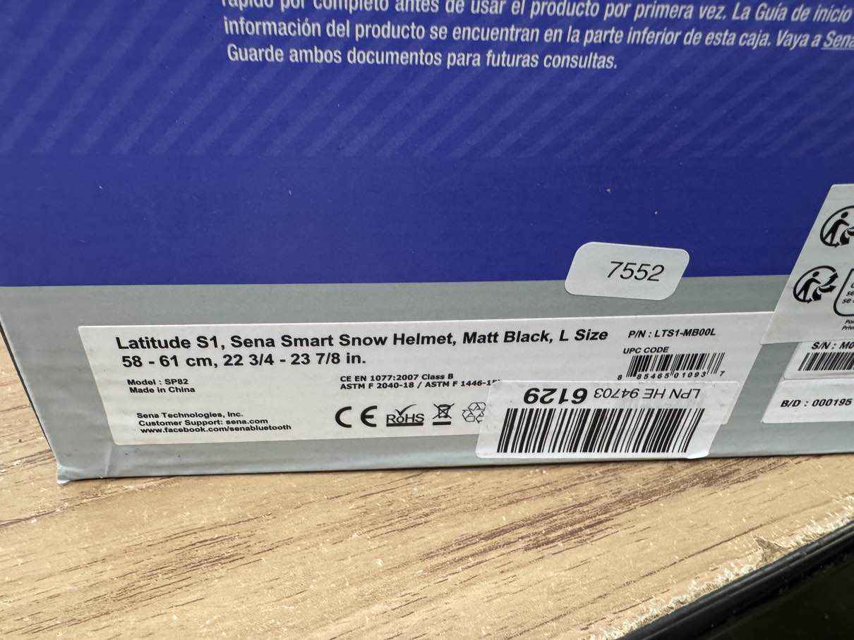 SENA Latitude S1 Skihelm - Größe 58-61cm #7552
