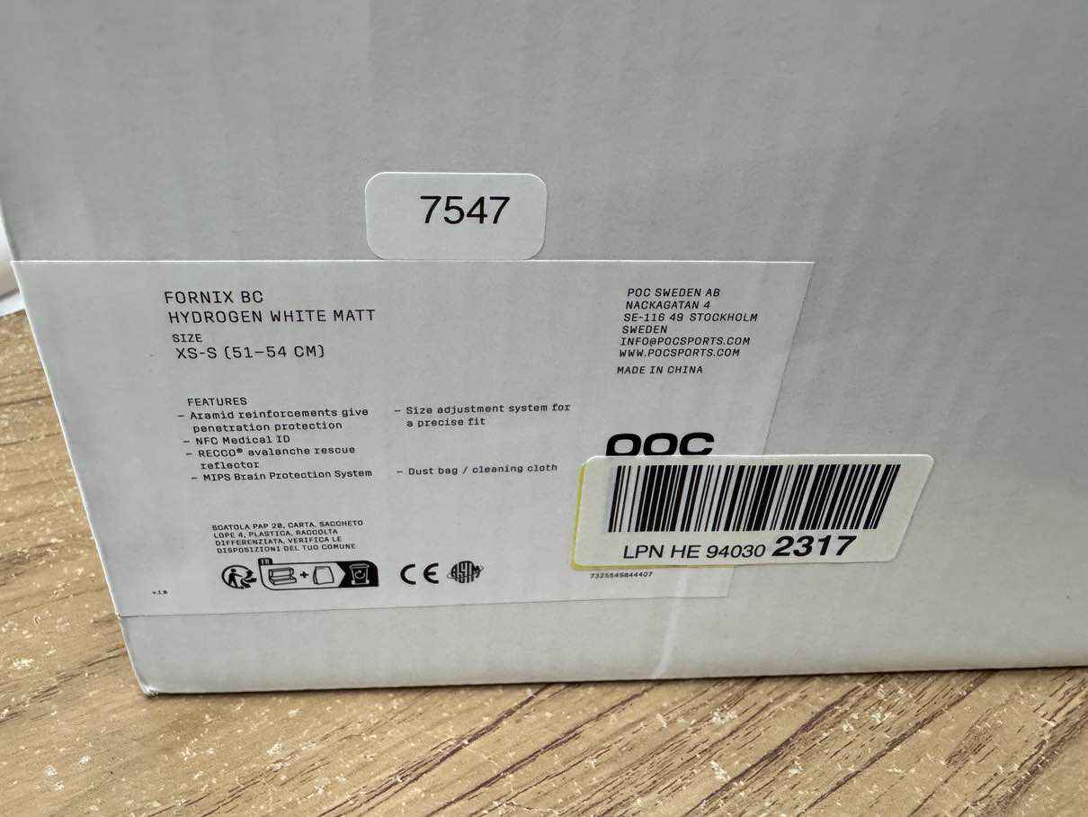 POC Fornix BC MIPS Skihelm - Größe 51-54cm #7547