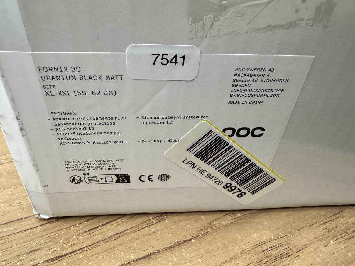 POC Fornix BC MIPS Skihelm - Größe 59-62cm #7541