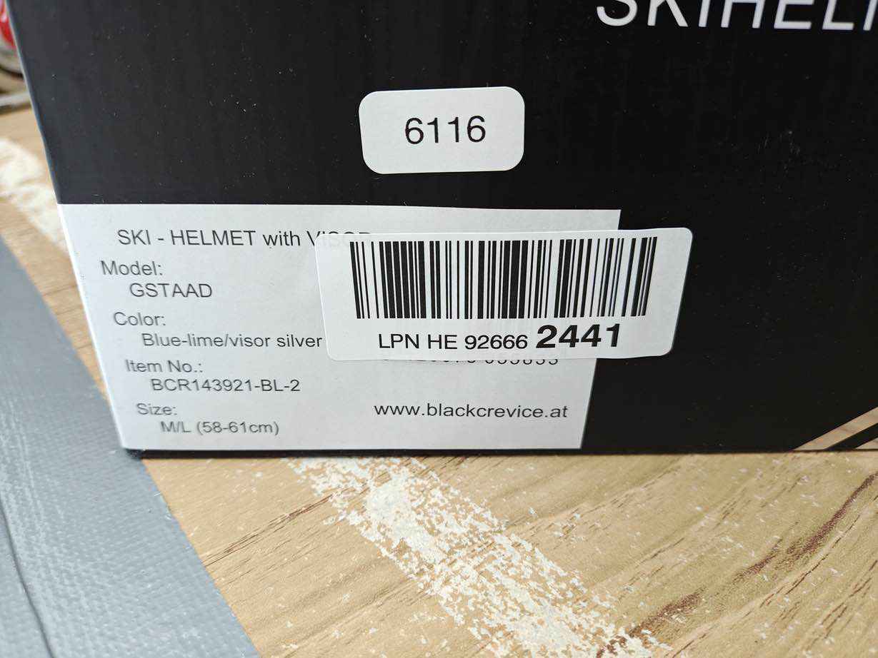 Black Crevice Gstaad Skihelm - Größe 58-61 cm #6116