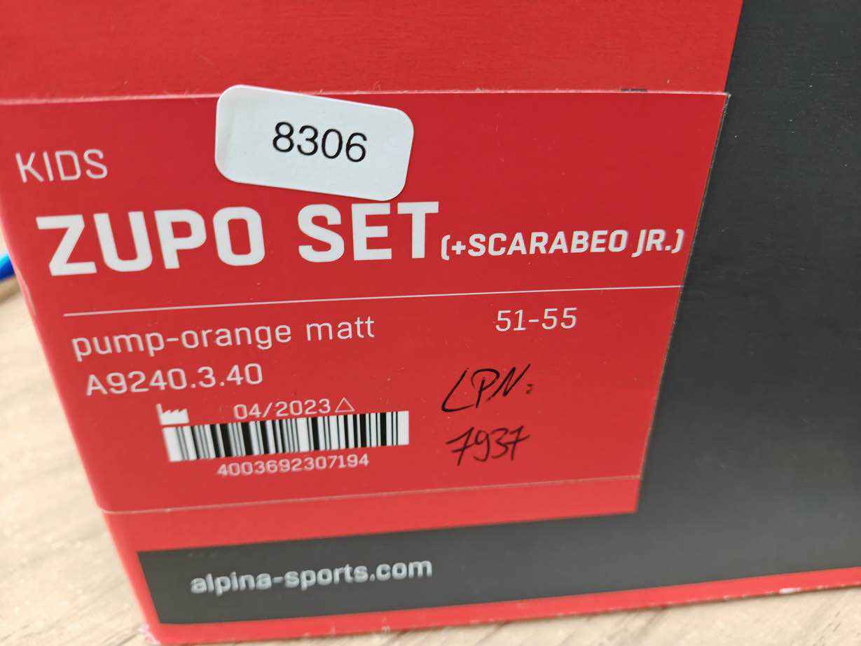 ALPINA ZUPO SET (+SCARABEO JR.) Skihelm - Größe 51-55 cm #8306