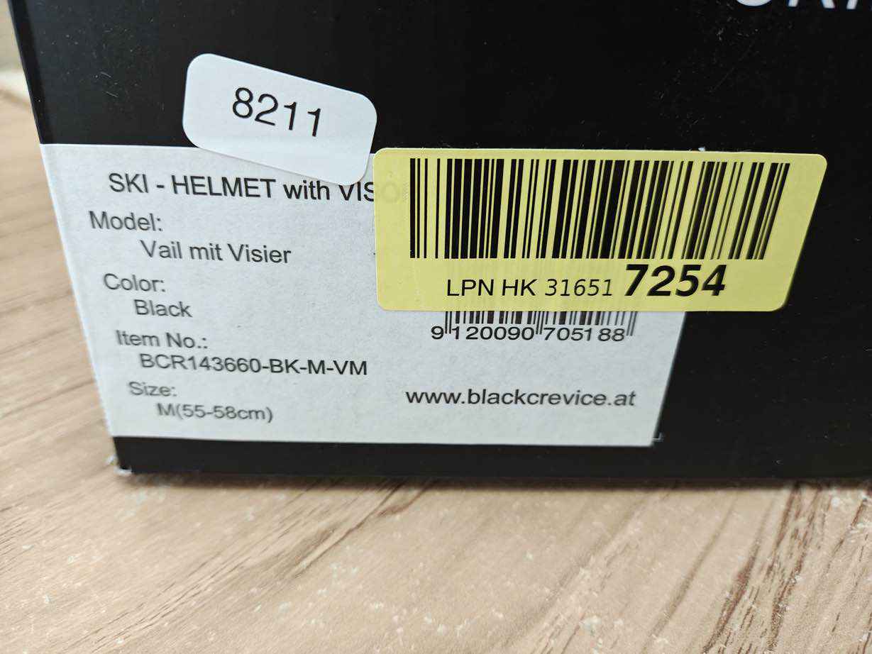 BLACK CREVICE Vail mit Visier Skihelm - Größe 55-58 cm #8211