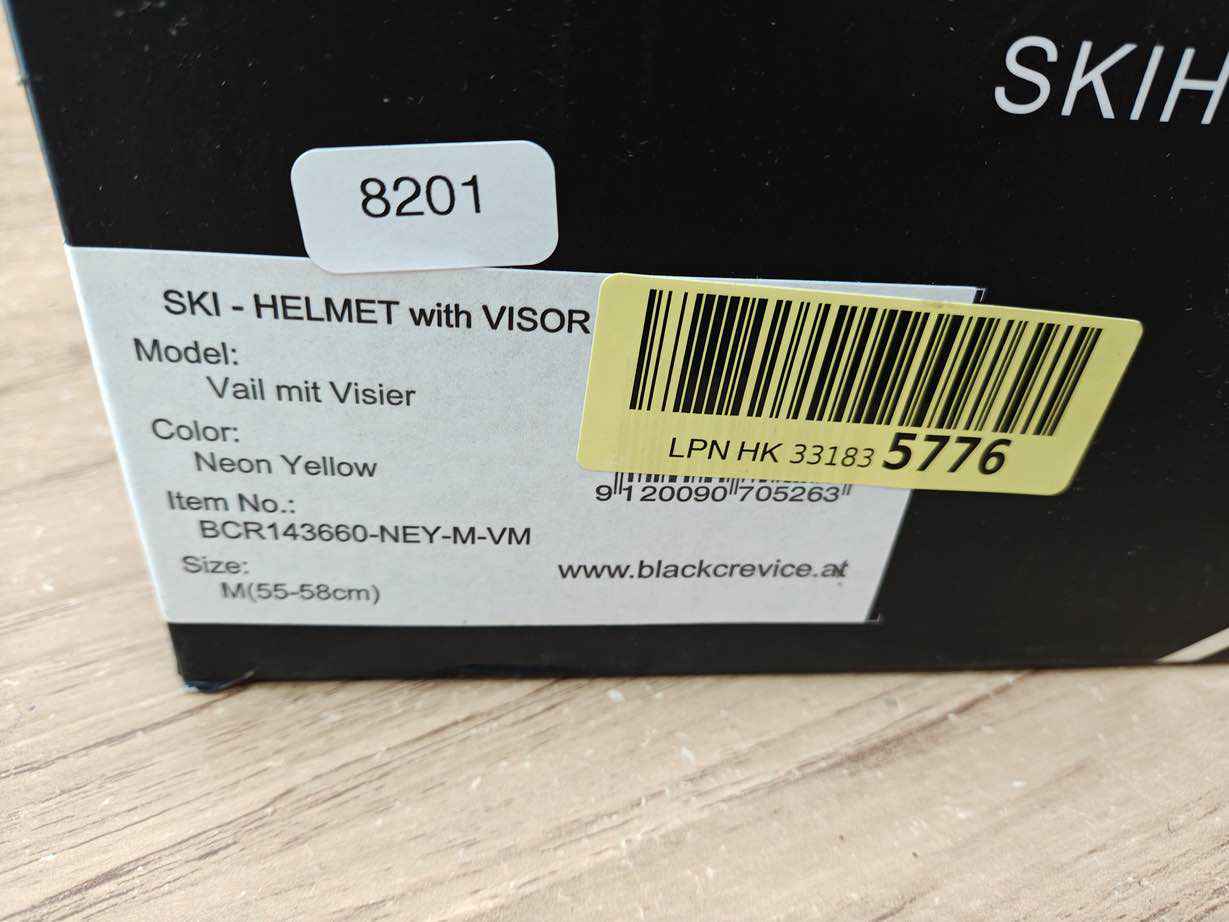 BLACK CREVICE Vail mit Visier Skihelm - Größe 55-58 cm #8201