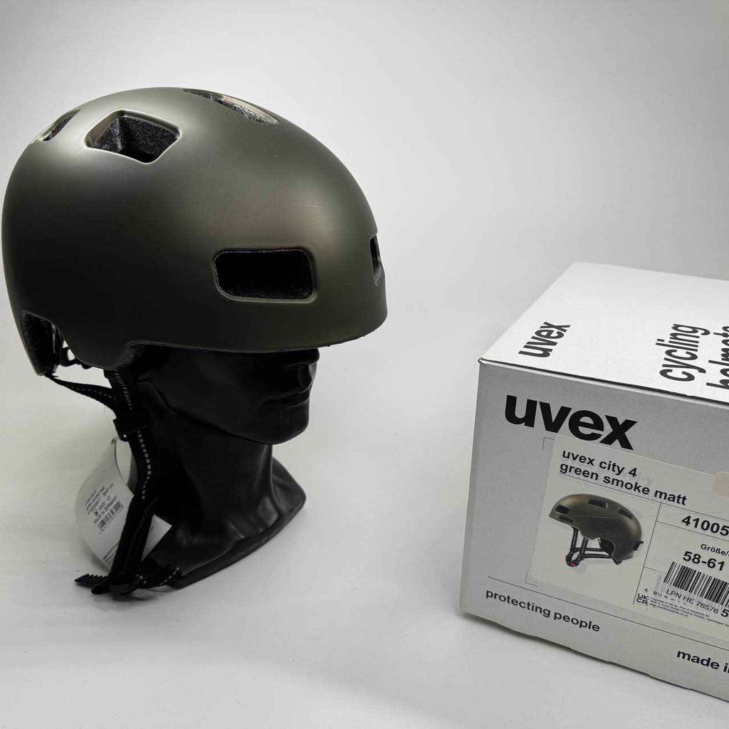 Uvex city 4 green smoke Fahrradhelm - Größe 58-61cm #4075