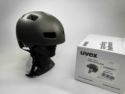 Uvex city 4 green smoke Fahrradhelm - Größe 58-61cm #4075