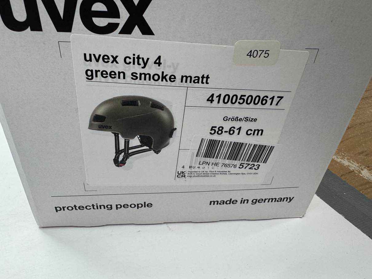 Uvex city 4 green smoke Fahrradhelm - Größe 58-61cm #4075