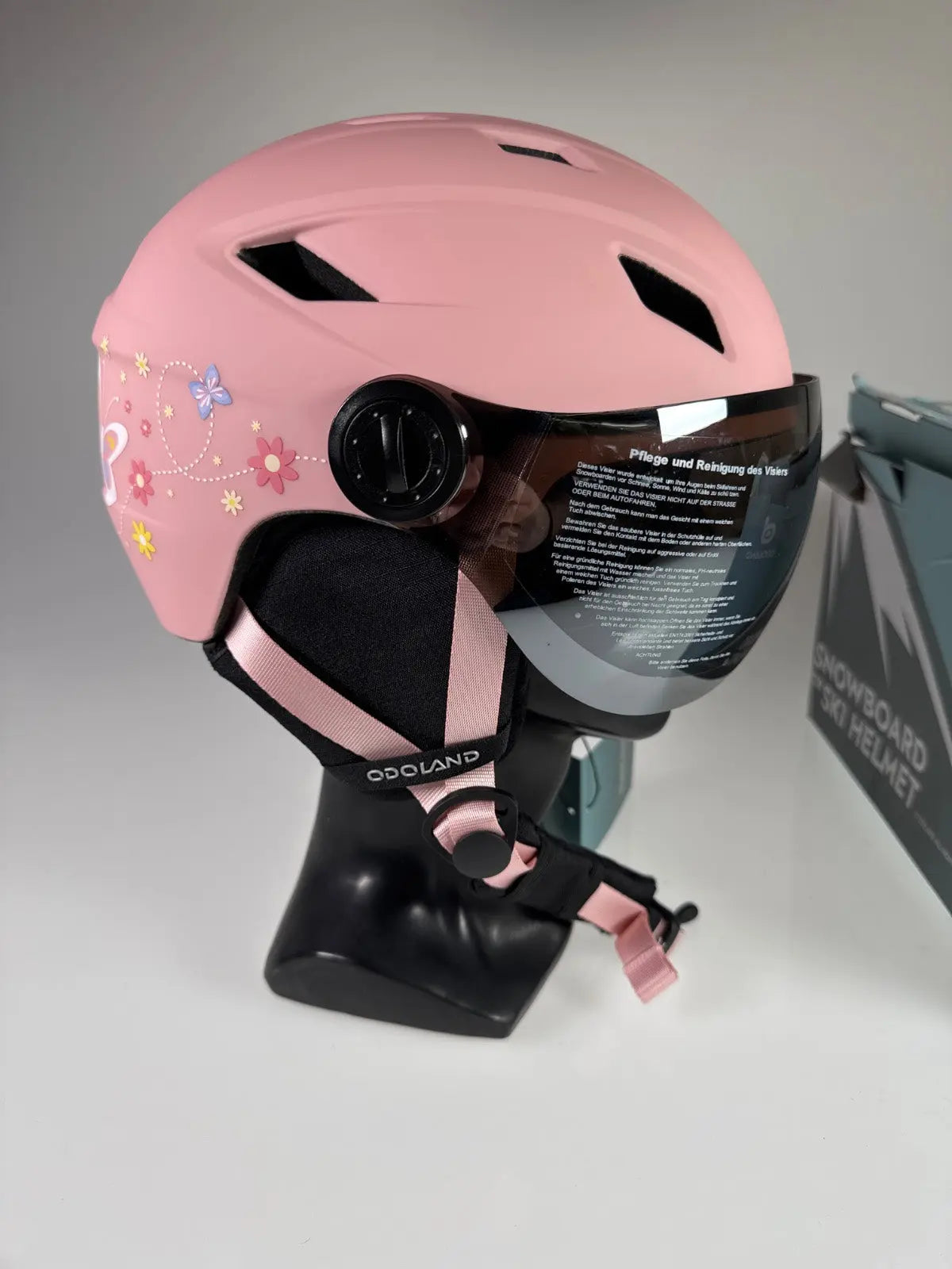 Odoland Kinder Skihelm mit Visier - Größe 52-55cm #8925 