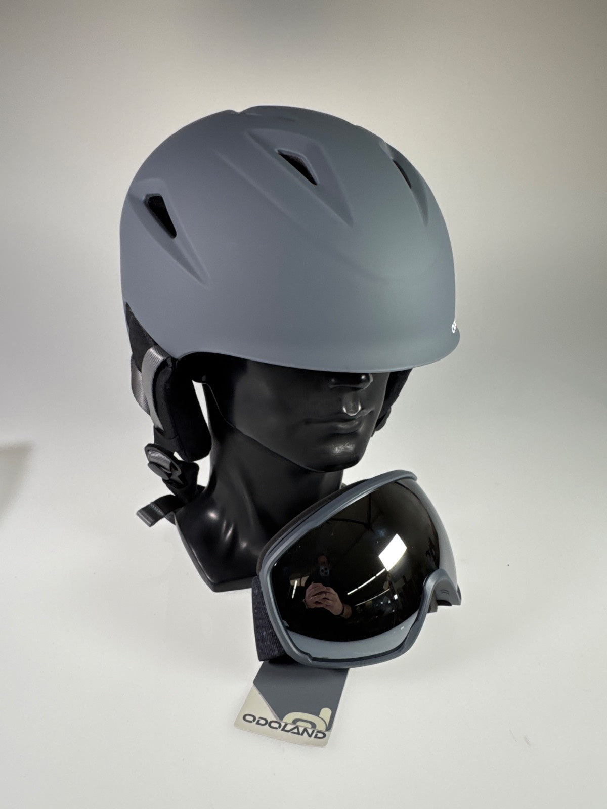 Odoland Skihelm mit Skibrille - Größe 54-56cm #8807 