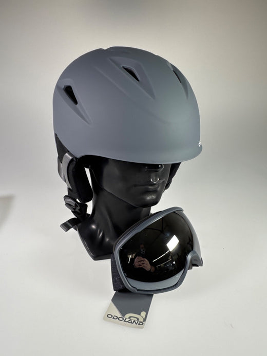 Odoland Skihelm mit Skibrille - Größe 54-56cm #8807 