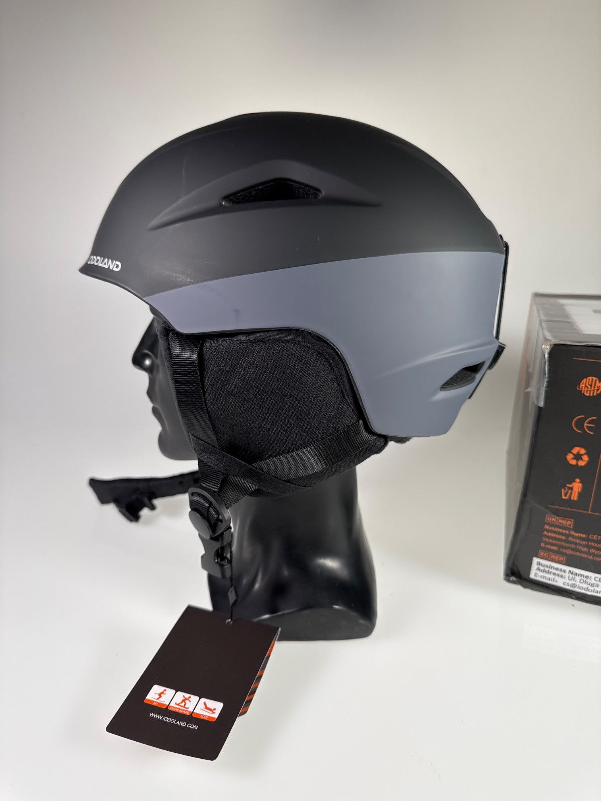 Odoland Skihelm mit Skibrille Set - Größe 57-59cm #8814 