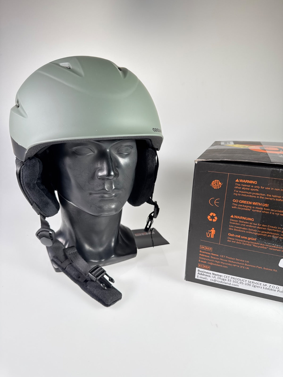 Odoland Skihelm mit Skibrille Set - Größe 59-61cm #8837 