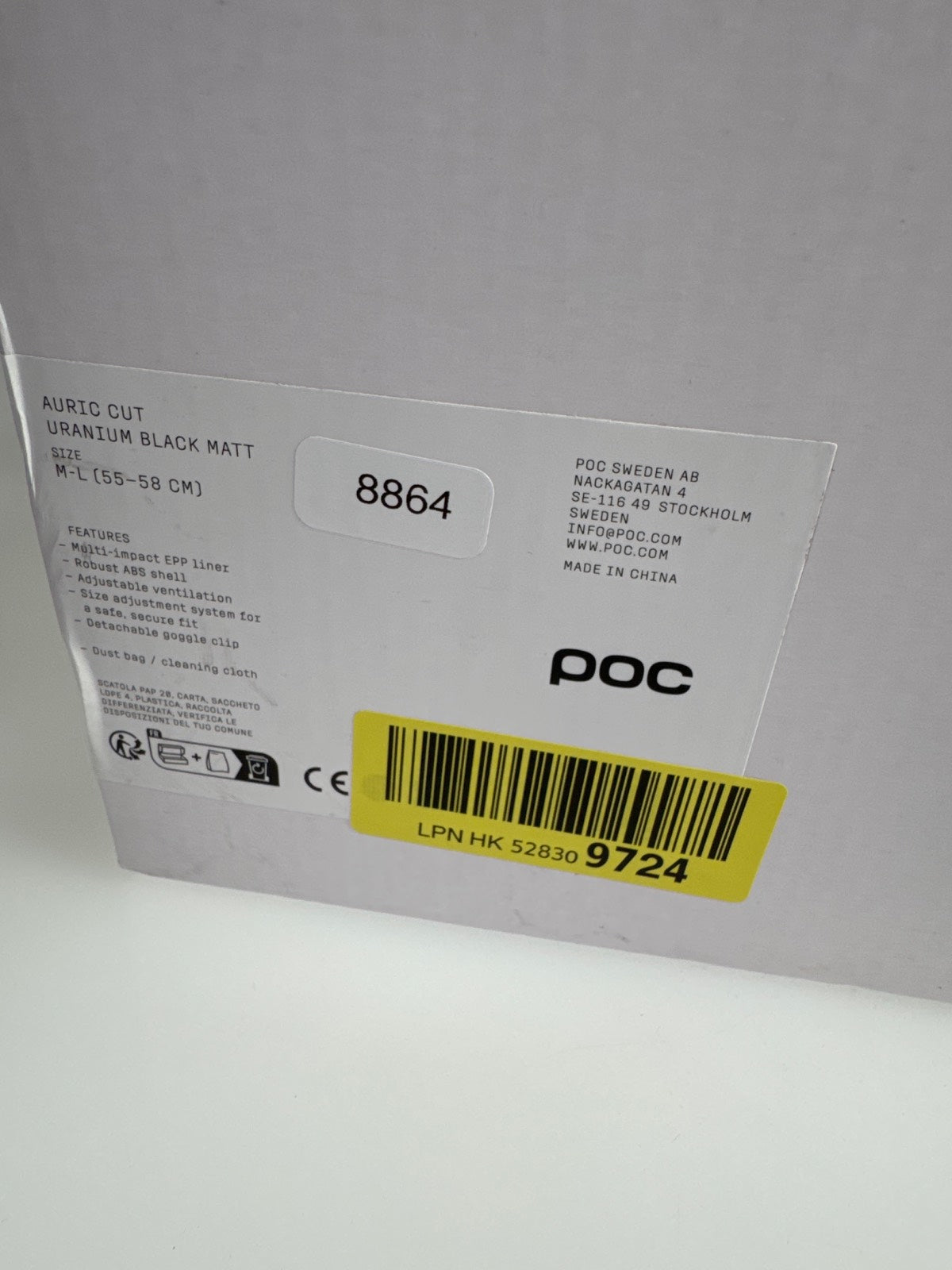 POC Auric Cut Skihelm - Größe 55-58cm #8864 