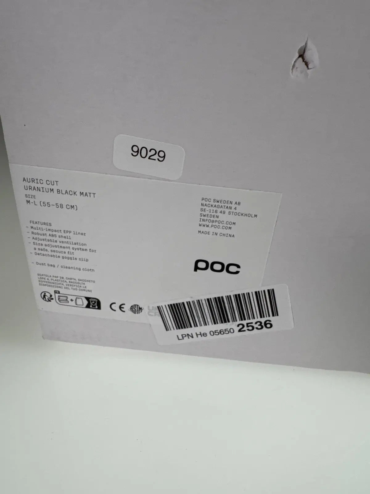 POC Auric Cut Skihelm - Größe 55-58cm #9029 