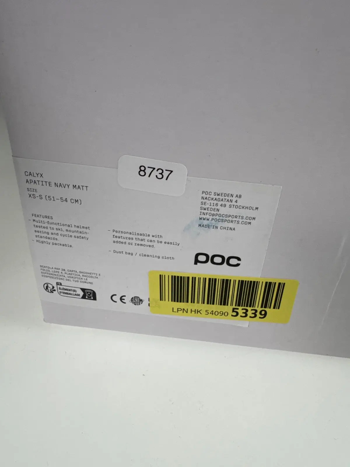 POC Calyx Skihelm - Größe 51-54cm #8737 