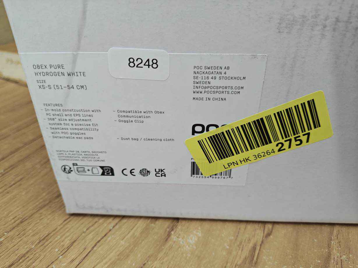 POC Obex Pure Skihelm - Größe 51-54 cm #8248 - Black Forest Deals