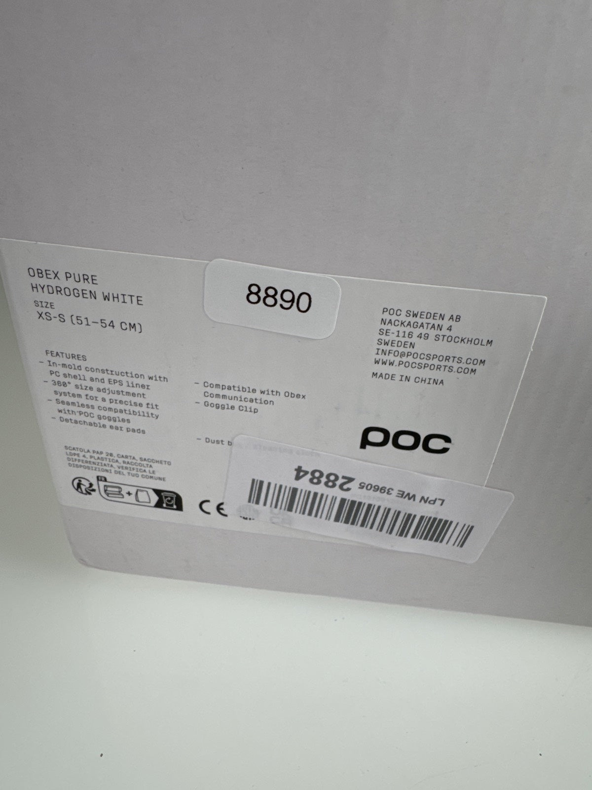 POC Obex Pure Skihelm - Größe 51-54cm #8890 