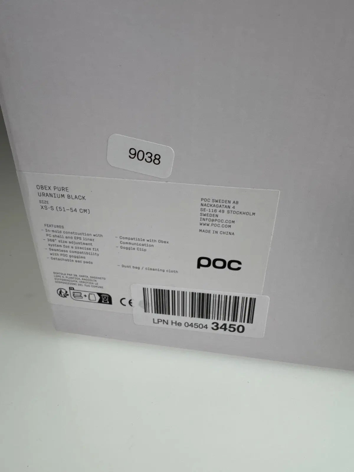POC Obex Pure Skihelm - Größe 51-54cm #9038 