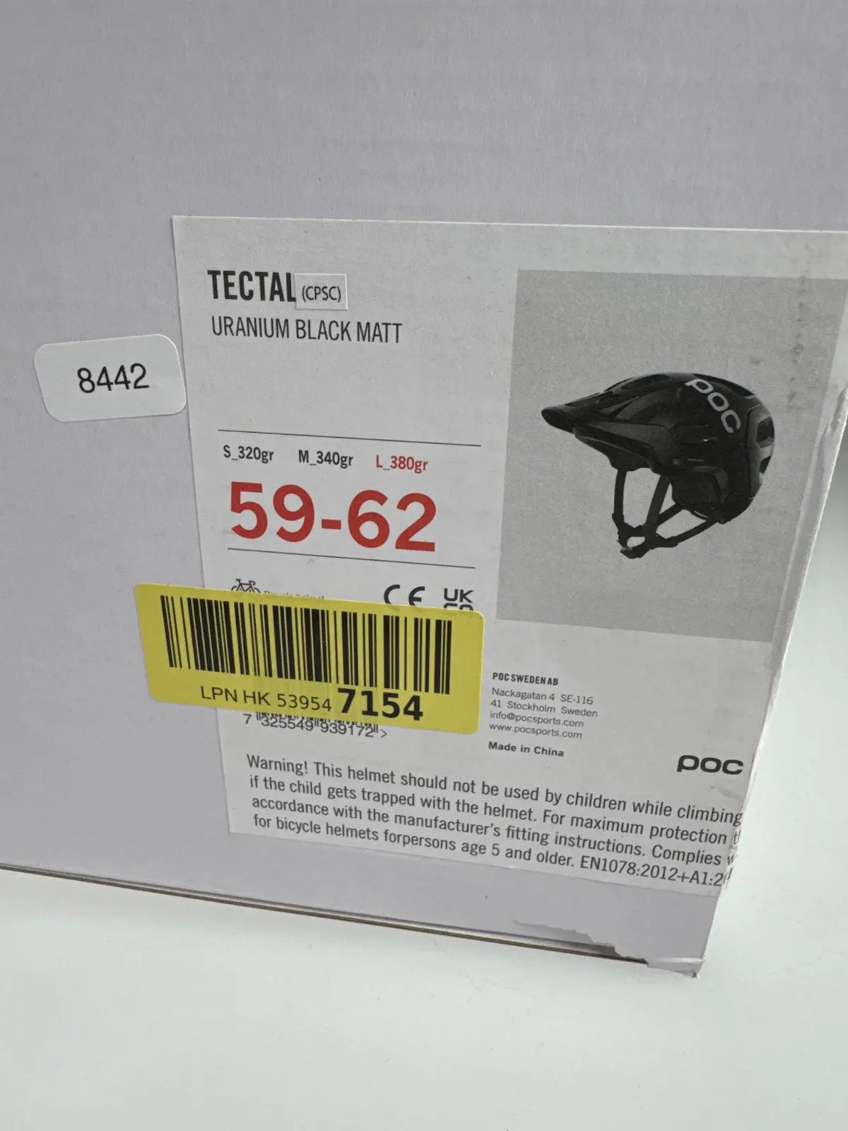 POC Tectal Fahrradhelm - Größe 59-62cm #8442