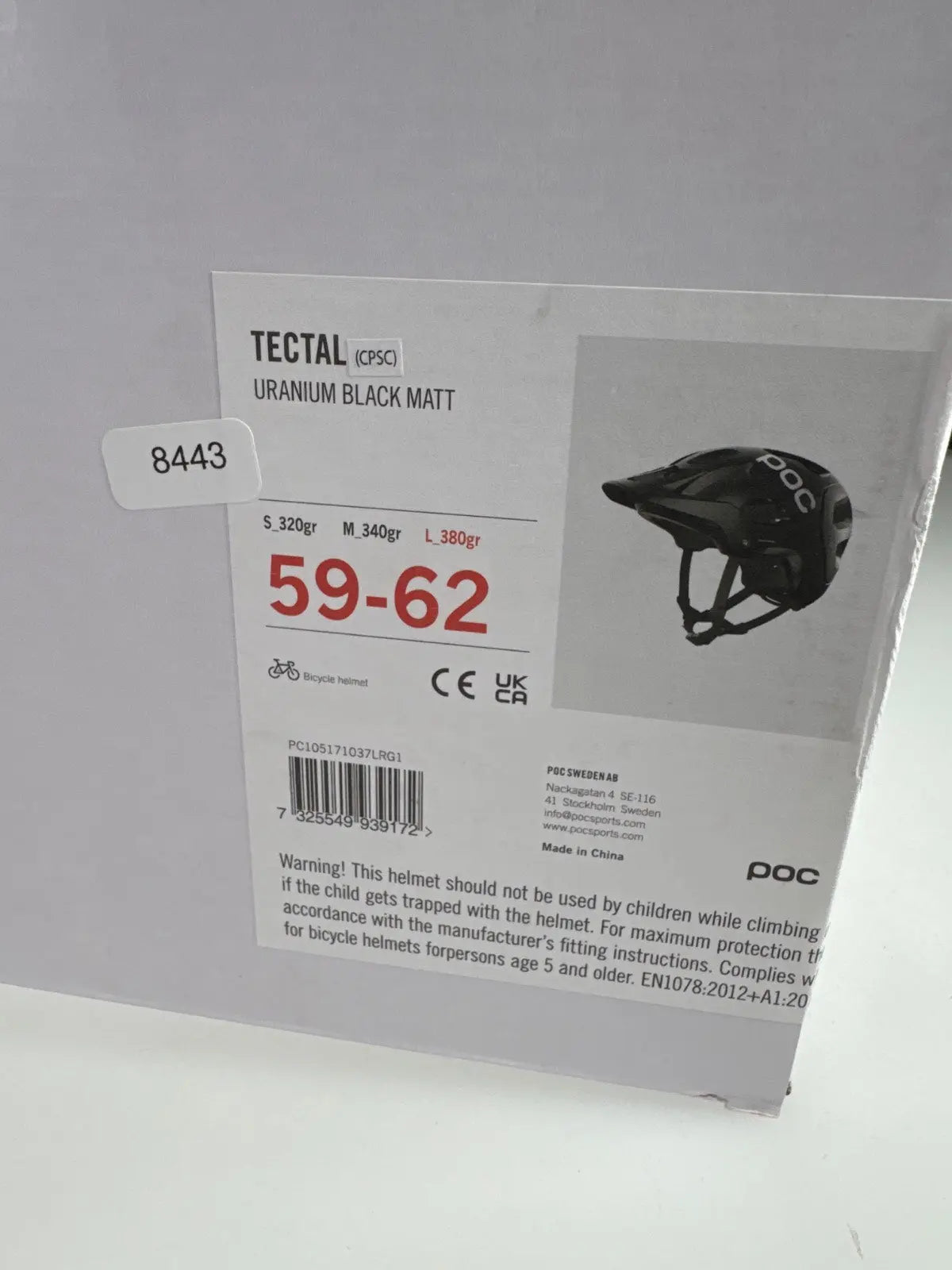 POC Tectal Fahrradhelm - Größe 59-62cm #8443