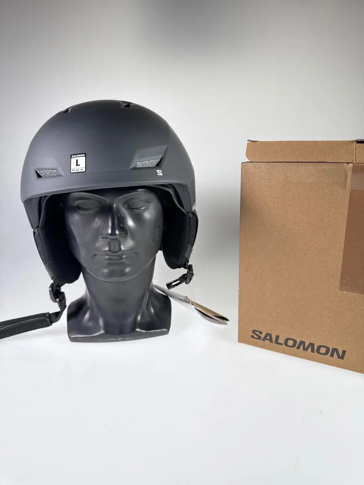Salomon Pioneer LT Skihelm schwarz/silber Größe 59-62cm #8604 