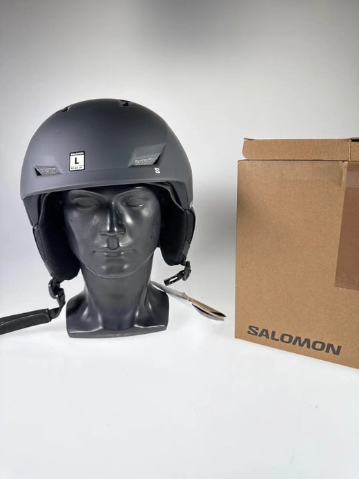 Salomon Pioneer LT Skihelm schwarz/silber Größe 59-62cm #8604 