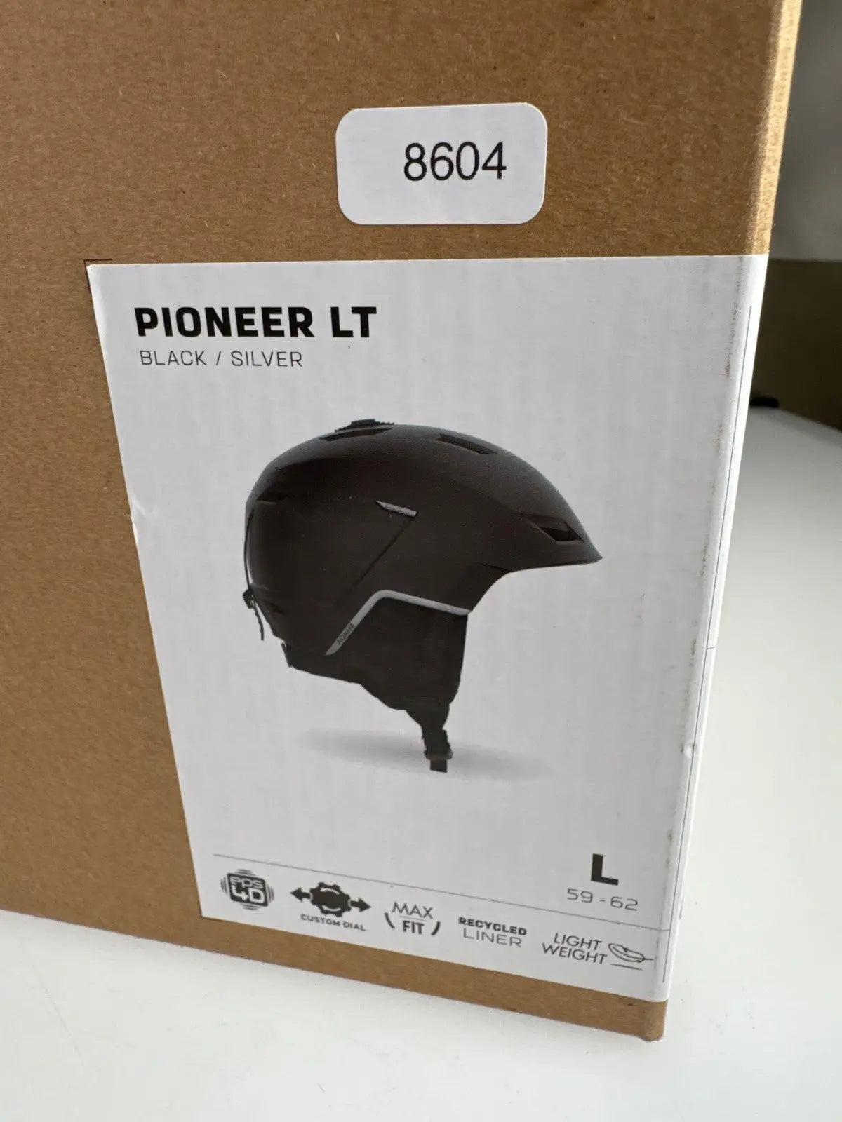 Salomon Pioneer LT Skihelm schwarz/silber Größe 59-62cm #8604 