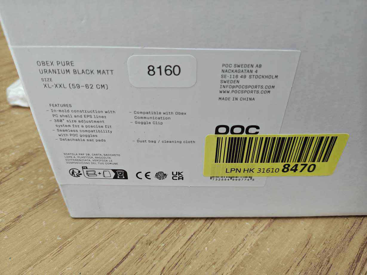 POC Obex Pure Skihelm - Größe 59-62 cm #8160
