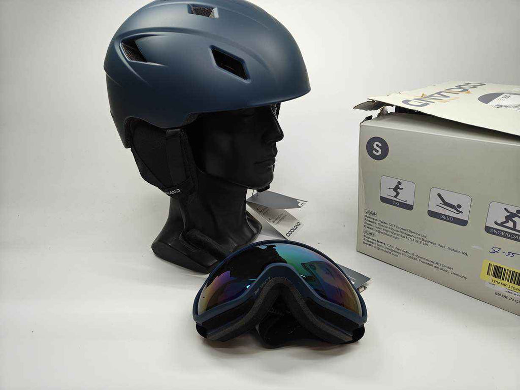 Odoland Skihelm Skibrille Set - Größe 52-55 cm #8052