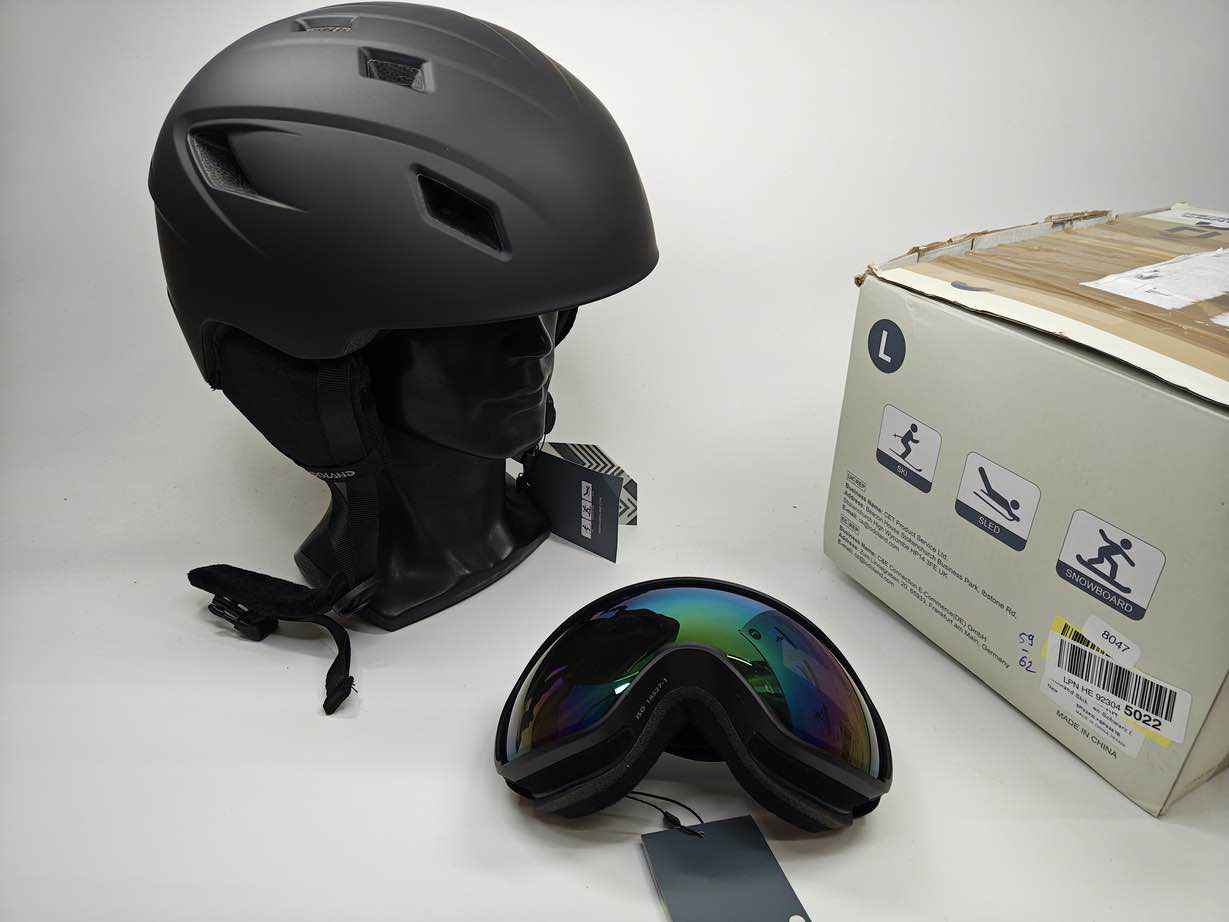Odoland Skihelm und Skibrille Set - Größe 59-62 cm #8047