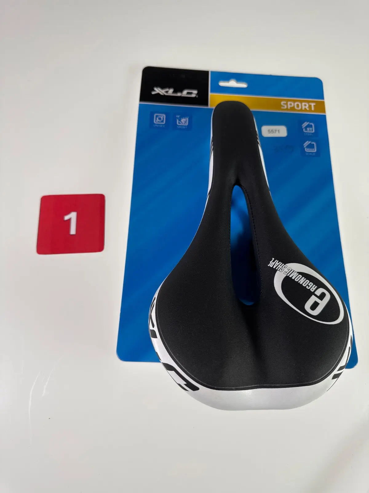 XLC Fahrradsattel Ergonomic Shape schwarz-weiß #5571 