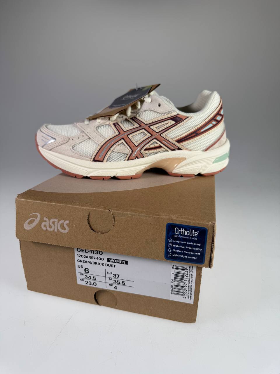 ASICS GEL-1130 1202A497-100 – Gesamtansicht mit Originalkarton
