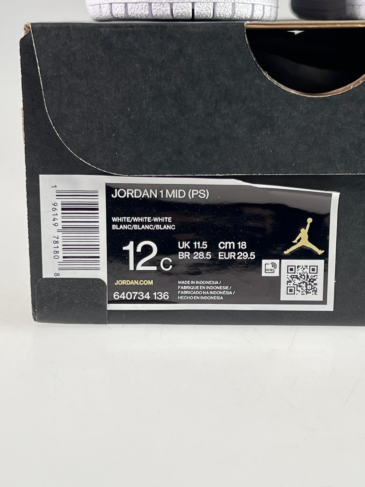 Jordan 1 Mid (PS) - Größe EU 29,5 #12910