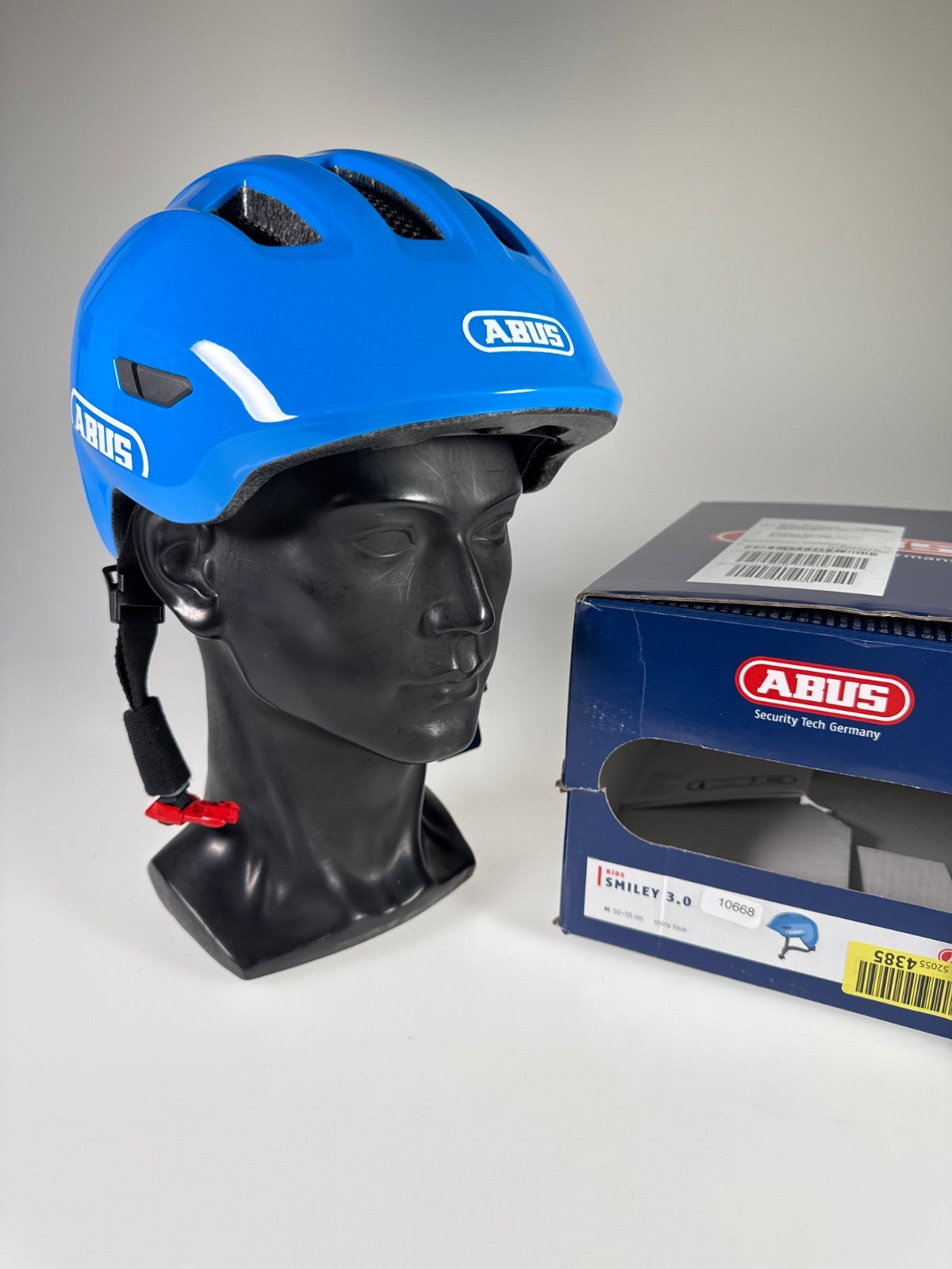 ABUS Smiley 3.0 Kinder-Fahrradhelm shiny blue Größe 50-55cm #10668