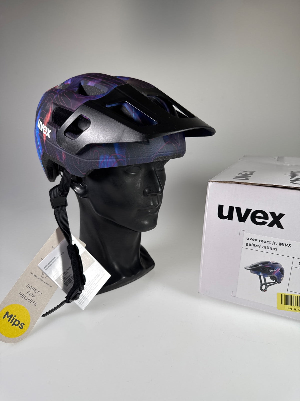 Uvex React Jr. MIPS Fahrradhelm Galaxy Altimeter Matt Größe 52-56cm #10645