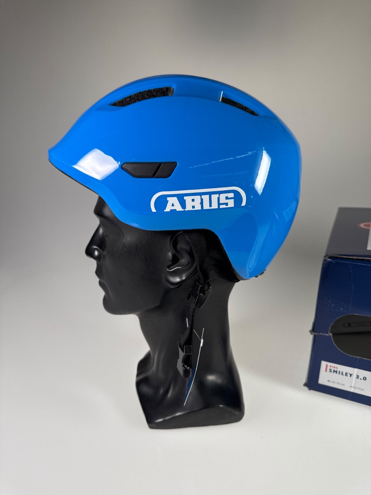 ABUS Smiley 3.0 Kinder-Fahrradhelm shiny blue Größe 50-55cm #10668