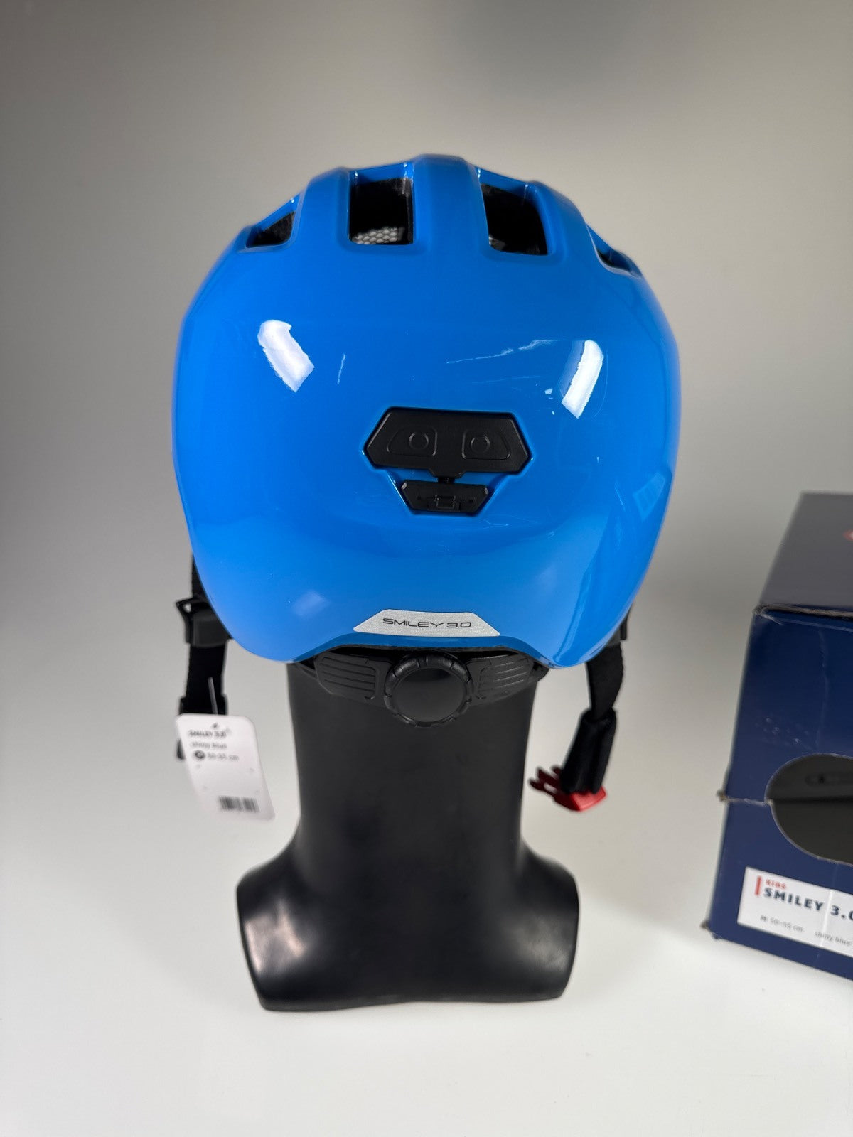 ABUS Smiley 3.0 Kinder-Fahrradhelm shiny blue Größe 50-55cm #10668
