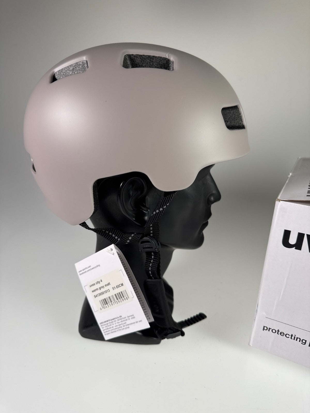Uvex City 4 Fahrradhelm Warm Grey Matt Größe 51-55cm #10630
