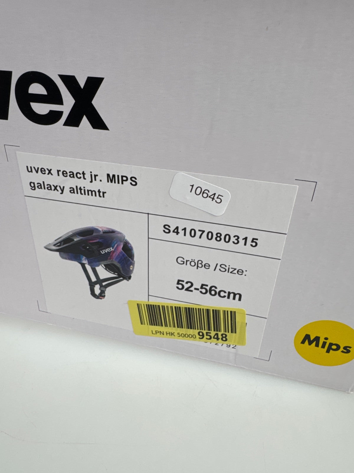 Uvex React Jr. MIPS Fahrradhelm Galaxy Altimeter Matt Größe 52-56cm #10645